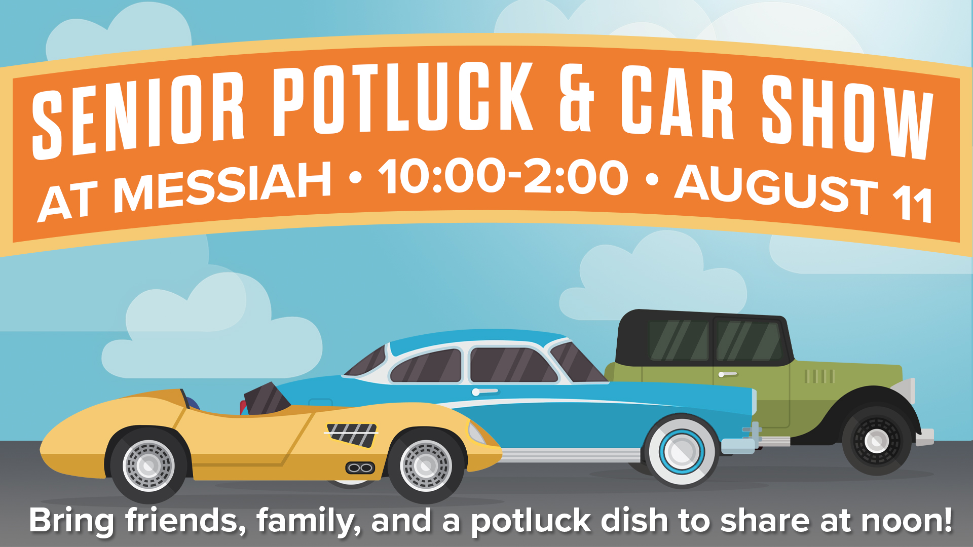 Senior Potluck and Car Show at Messiah August 11